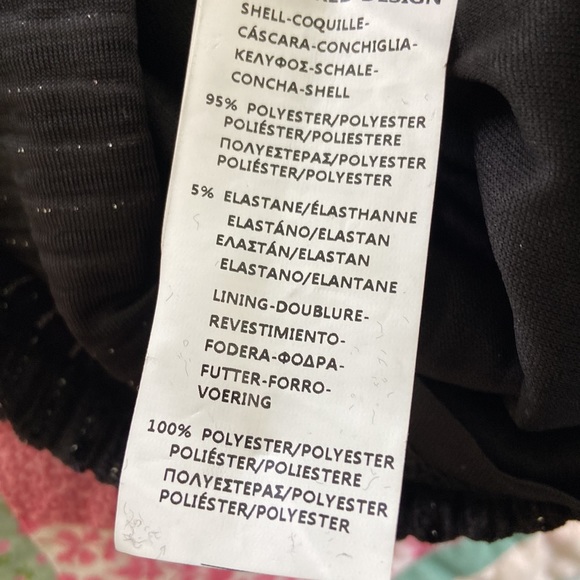 The Korner Black Silver Velvet V Keyhole Neck Dress Stretch Ribbed Bodycon - Picture 5 of 5